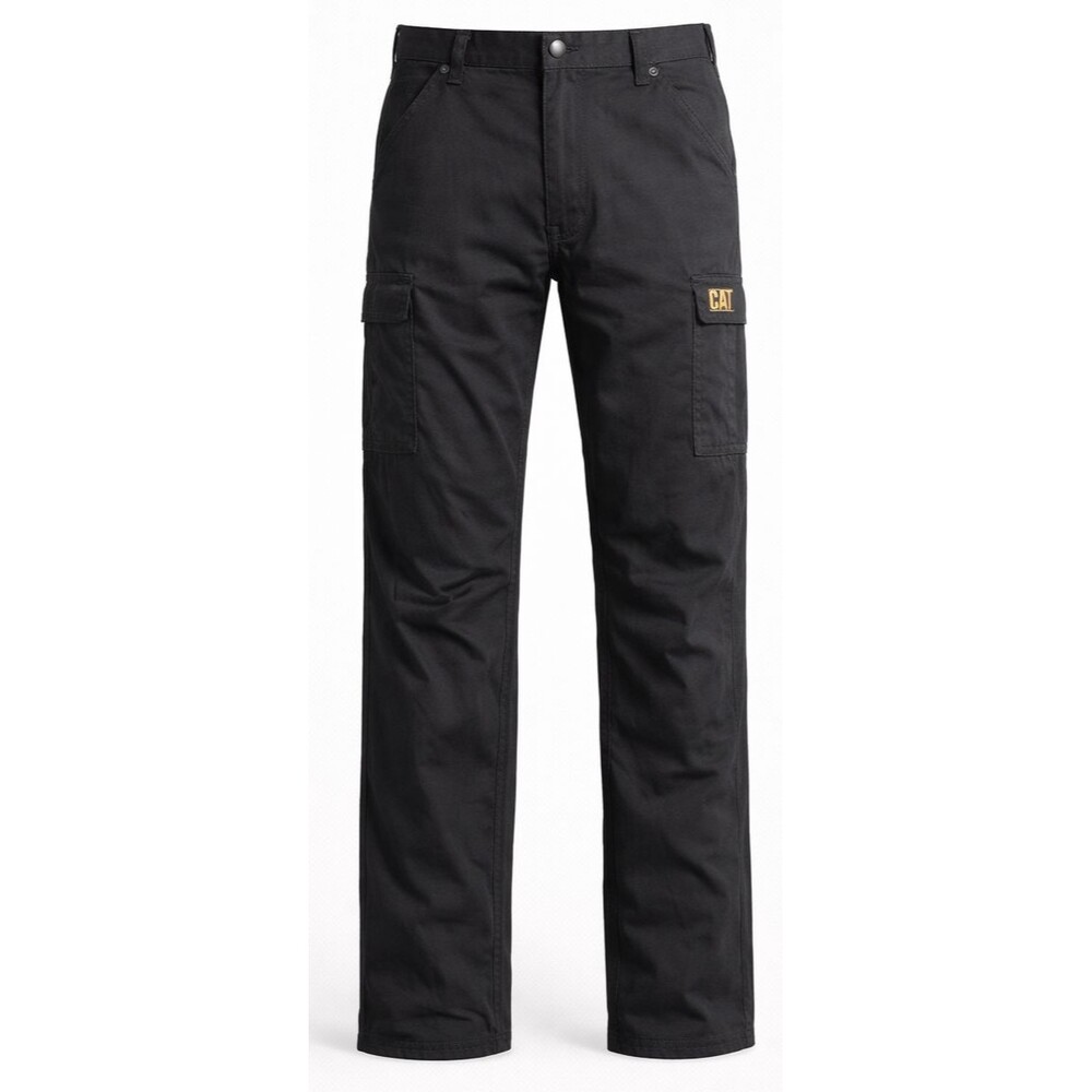 Caterpillar CAT Work Pants 40x32 Black Cargo Utility Stretch Workwear